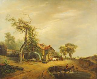 Appraisal: Painting George Vincent George Vincent British - An Old Farmstead