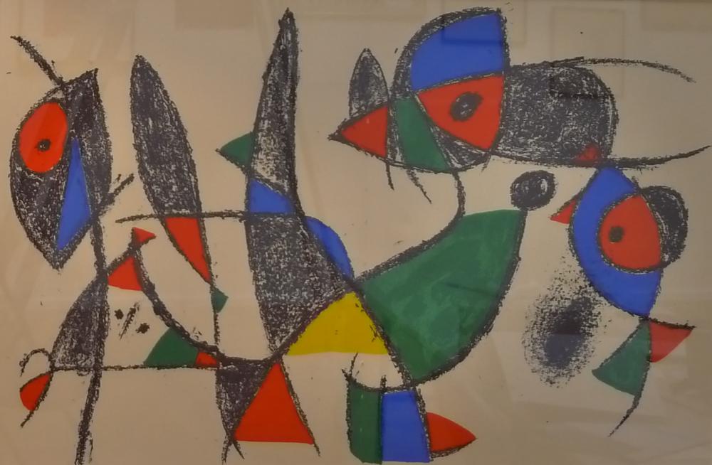 Appraisal: JOAN MIRO DOUBLE PAGE LITHOGRAPH CAT NO VERSO JOAN MIRO