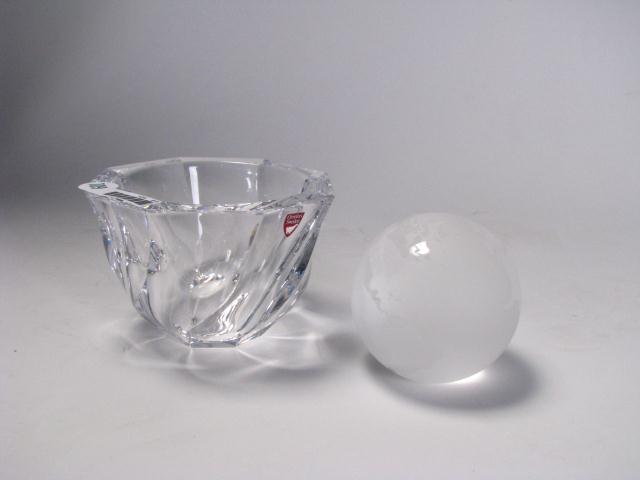 Appraisal: Orrefors and Tiffany Crystal including Orrefors '' high crystal bowl