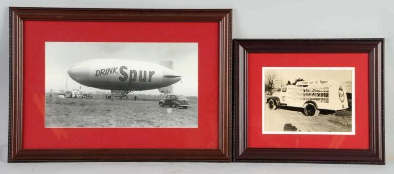 Appraisal: Lot of Framed Spur Photos Description The Air Ship is