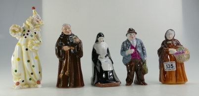 Appraisal: A collection of Coalport character figures to include Nun Farmer