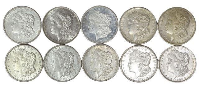 Appraisal: lot of U S Morgan silver dollars S D P