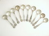 Appraisal: SOUP SPOONS - Ten sterling cream soup spoons King's pattern