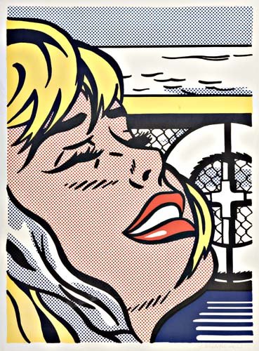 Appraisal: ROY LICHTENSTEIN Shipboard Girl Offset color lithograph on white wove