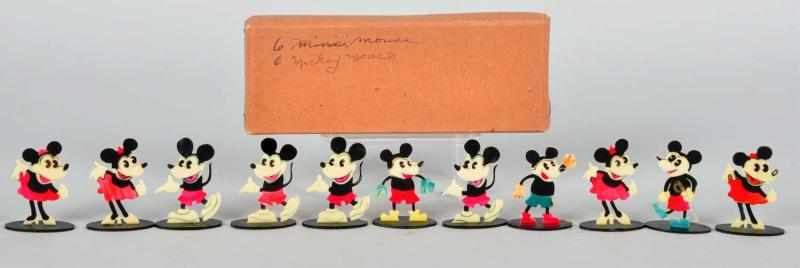 Appraisal: Lot of Celluloid Mickey Minnie Items Description Japanese Pre-war All