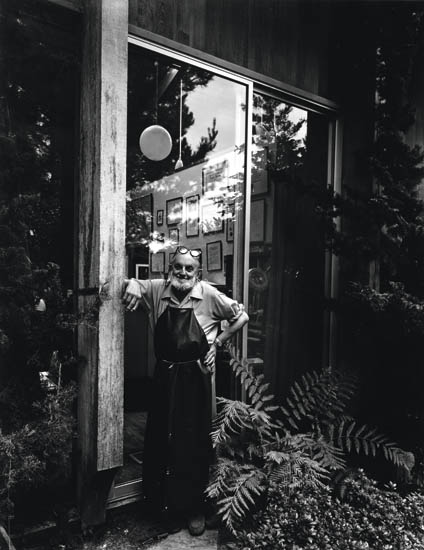 Appraisal: NEWMAN ARNOLD - Portrait of Ansel Adams outside his darkroom