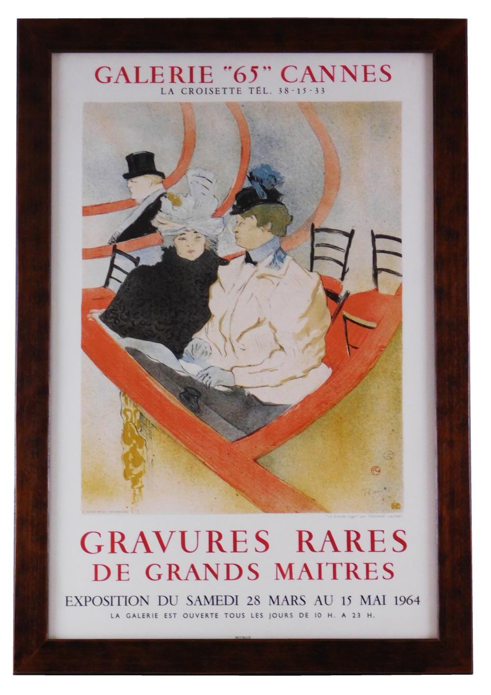 Appraisal: POSTER Exhibit Gallerie Gravures Rare poster featuring artwork by Henri