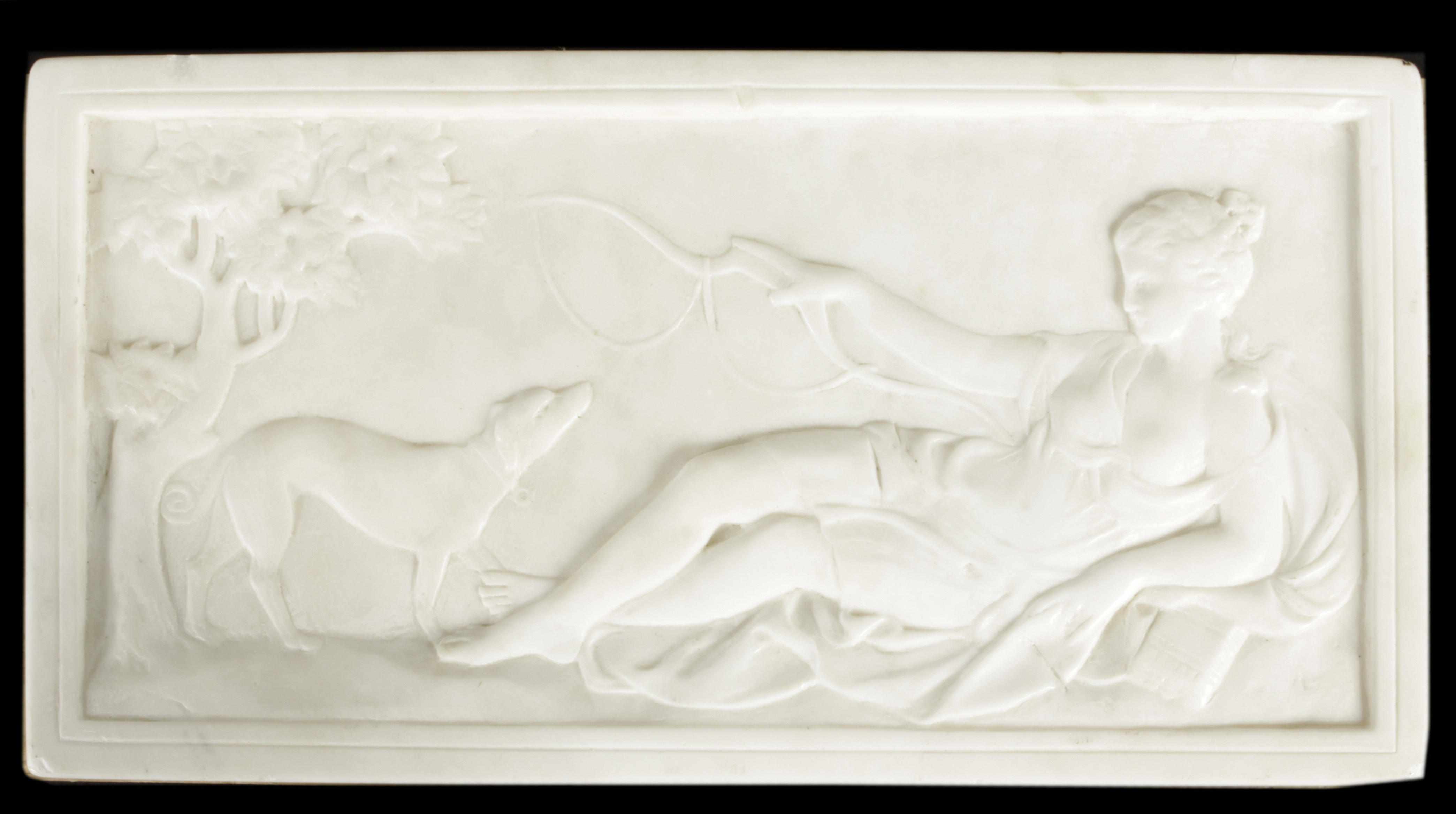 Appraisal: A Neoclassical style marble plaque of Diana height in width