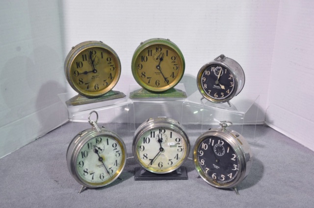 Appraisal: Bx Six Vintage Alarm ClocksFive are Big Ben one is