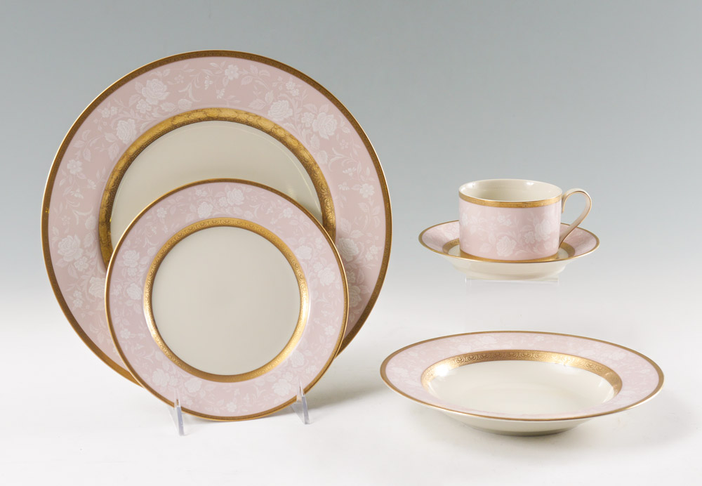 Appraisal: MIKASA ''ROSEHILL'' FINE CHINA Approx pieces to include dinner plates