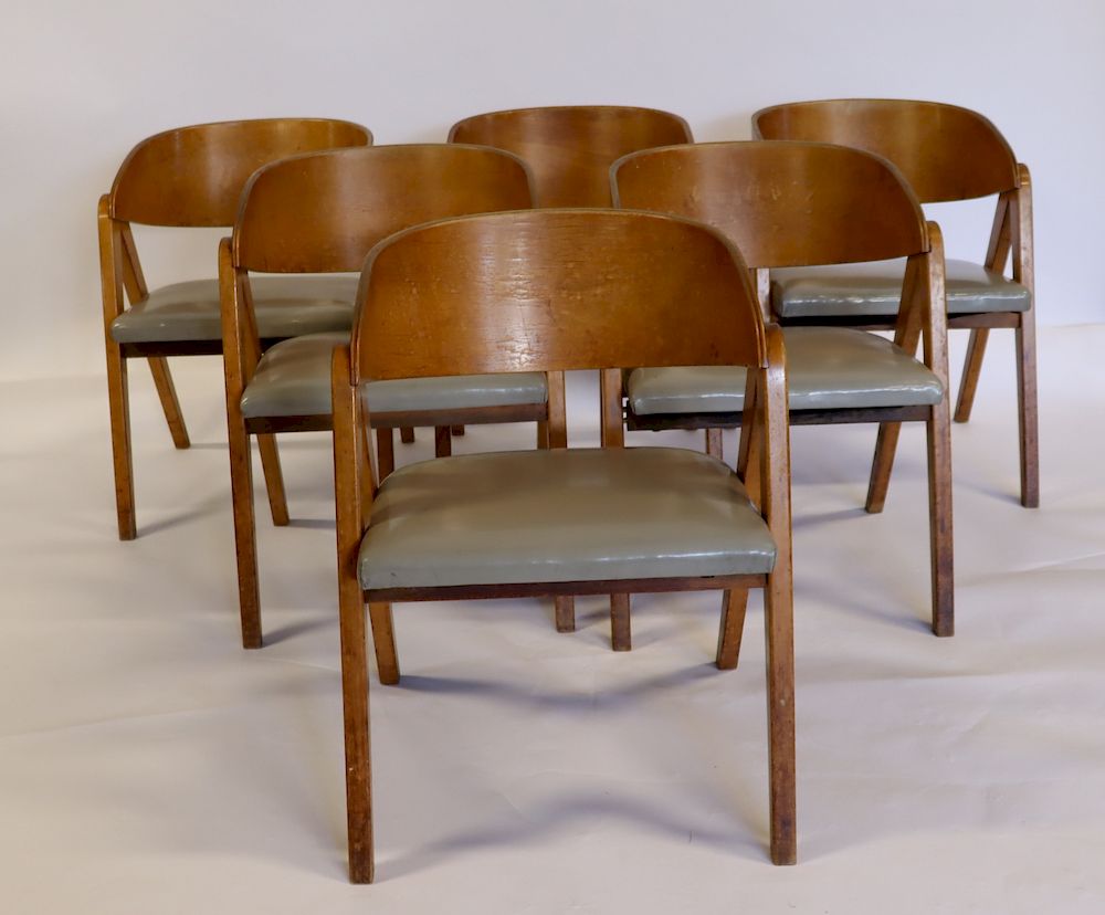 Appraisal: MIDCENTURY Set Of Compass Chairs By Alan Gould From a