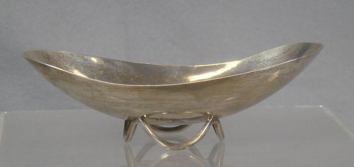 Appraisal: Sciarrotta sterling silver oval footed bowl retailed by Bailey Banks