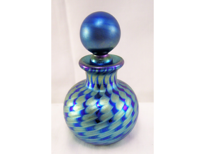 Appraisal: Lundberg Studios Scent Bottle Art glass scent bottle with a