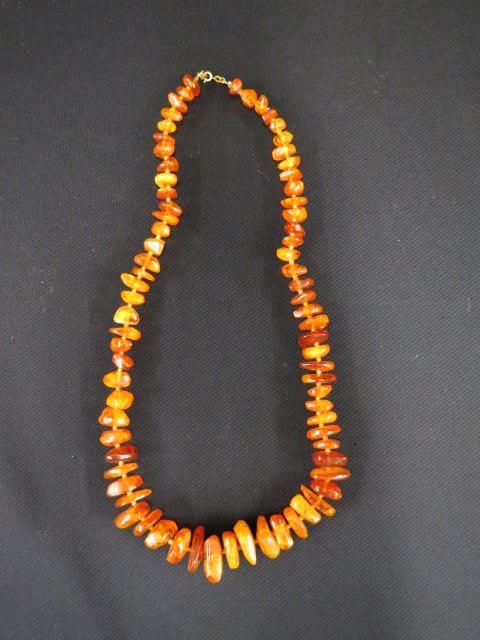 Appraisal: Amber Necklace natural nuggets long grams