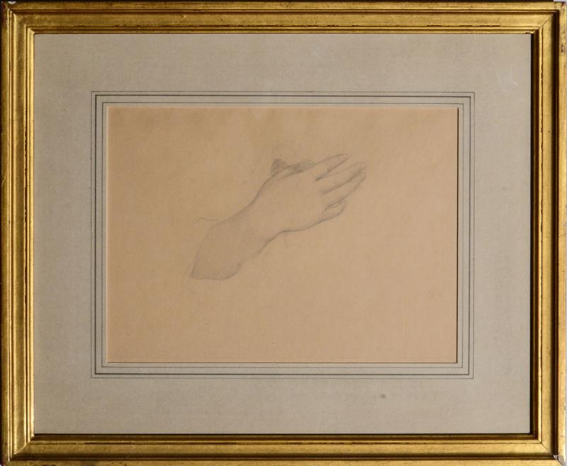 Appraisal: ATTRIBUTED TO WILLIAM MACGREGOR PAXTON - STUDY OF A HAND