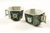 Appraisal: WINE CUPS - Kangxi period rare pair of famille noir