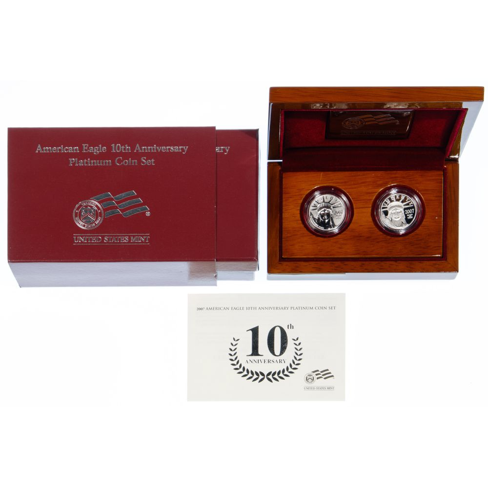 Appraisal: -W AMERICAN EAGLE TH ANNIVERSARY PLATINUM COIN SET coin set