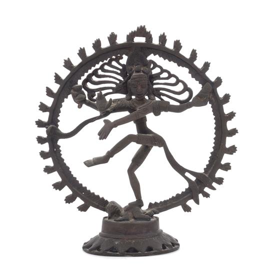 Appraisal: Sale Lot An Indian Bronze Figure of Shiva Nataraja the