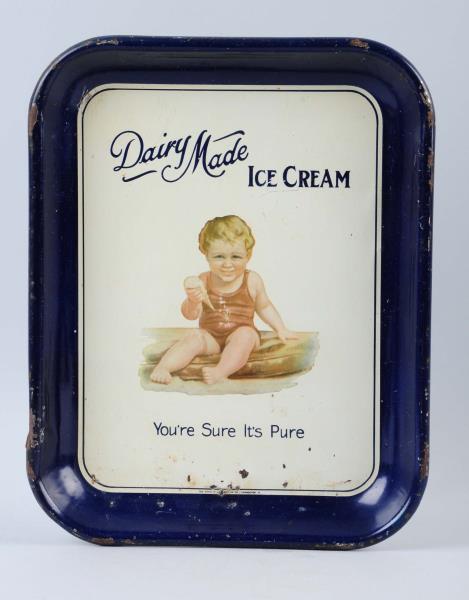 Appraisal: Dairy Made Ice Cream Tray Classic image of a child