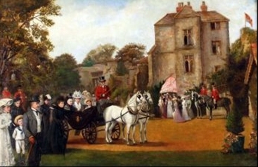 Appraisal: Constance Pitcairn - The Queen at the Carisbrooke fete oil