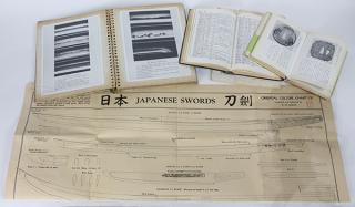 Appraisal: Japanese Books and Chart on Katana lot of Japanese sword