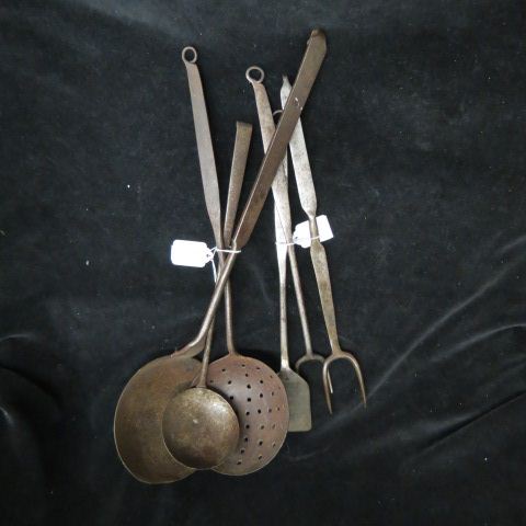 Appraisal: Early Cooking Utensils th century type that hung near fireplace