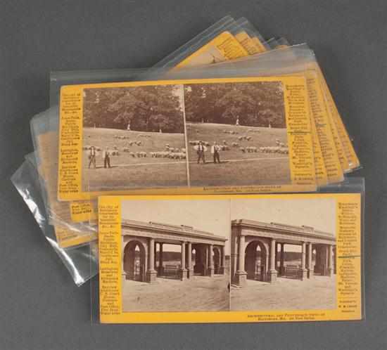 Appraisal: Stereo cards Nineteen from the series ''Architectural and Picturesque Views