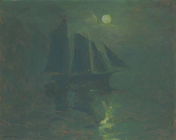 Appraisal: n a Armin Hansen American - Moonlight signed 'Armin Hansen'