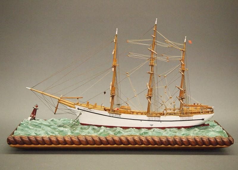 Appraisal: Hand-crafted ship's model A th century hand-crafted three-masted Ship's model