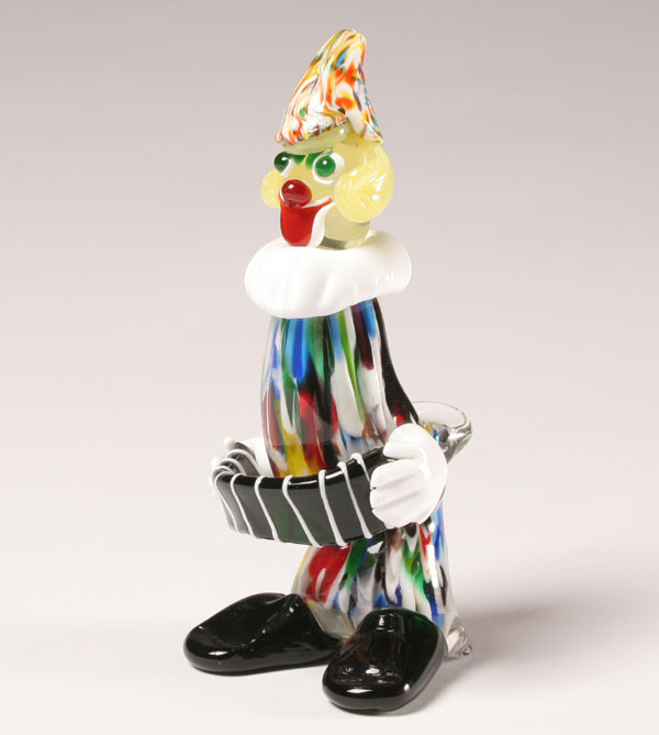 Appraisal: Venetian art glass clown Paper label H Very good condition