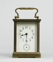 Appraisal: French Made Table Case Clock circa early th Century This