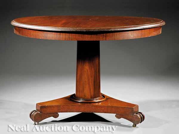 Appraisal: An American Late Classical Mahogany Center Table c Boston the