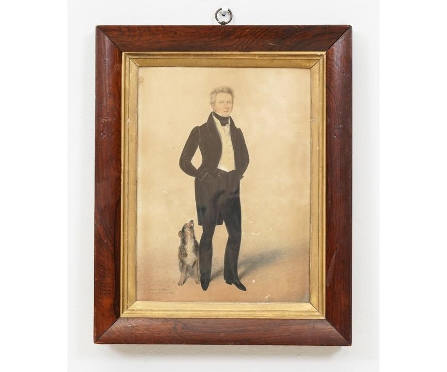 Appraisal: Albin Robert Burt - UK watercolor portrait of a gentleman