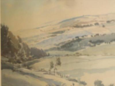 Appraisal: GEORGE GRAHAM Wensleydale in the Snow signed x gilt frame