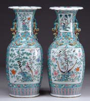 Appraisal: OUTSTANDING PAIR OF LARGE ORIENTAL FLOOR VASES The antique vases