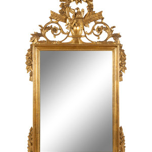 Appraisal: An Italian Carved Giltwood Mirror th Century Height x width