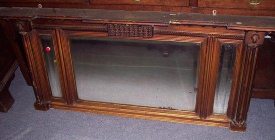 Appraisal: A Regency overmantel with breakfront ball studded frame and cluster