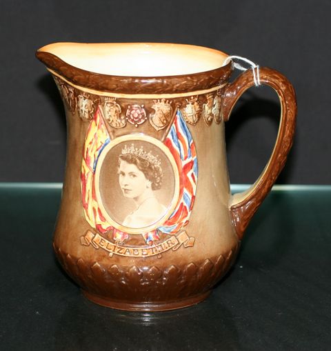 Appraisal: A Royal Doulton commemorative jug of the coronation of HRH