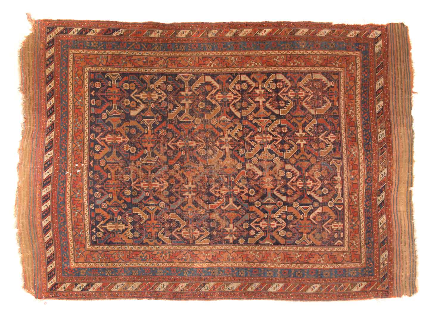 Appraisal: Antique Afshar rug approx x Persia circa Condition Worn