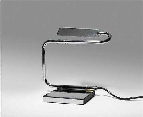 Appraisal: TRAVAIL FRAN AIS LAMPE DE BUREAU vers M tal chrom