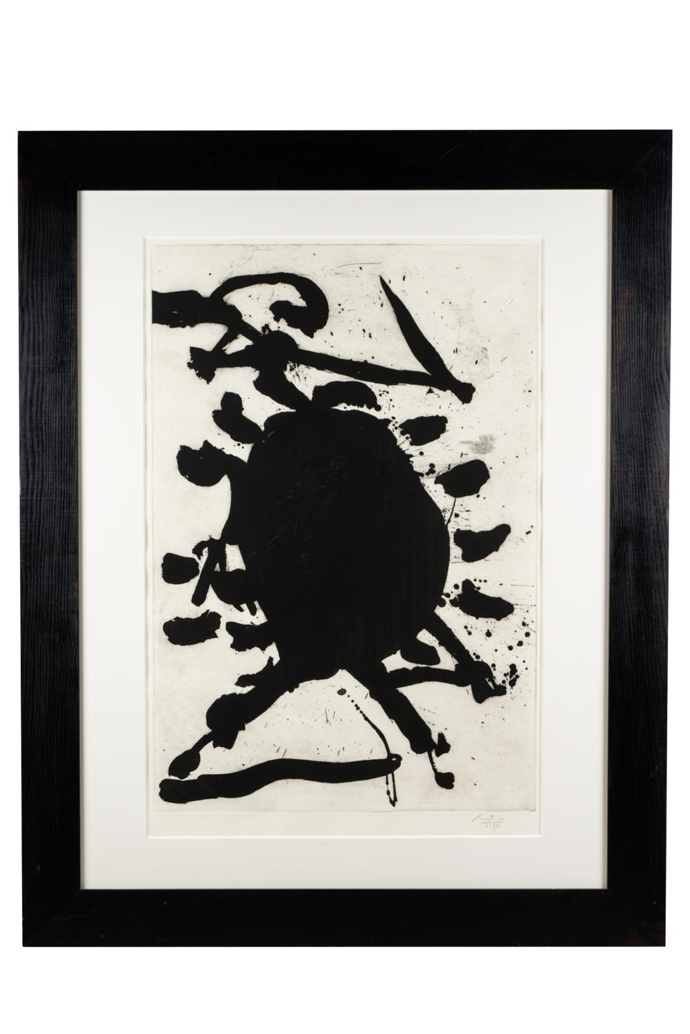 Appraisal: ROBERT MOTHERWELL - BLACKENED SUN E B lift-ground etching and