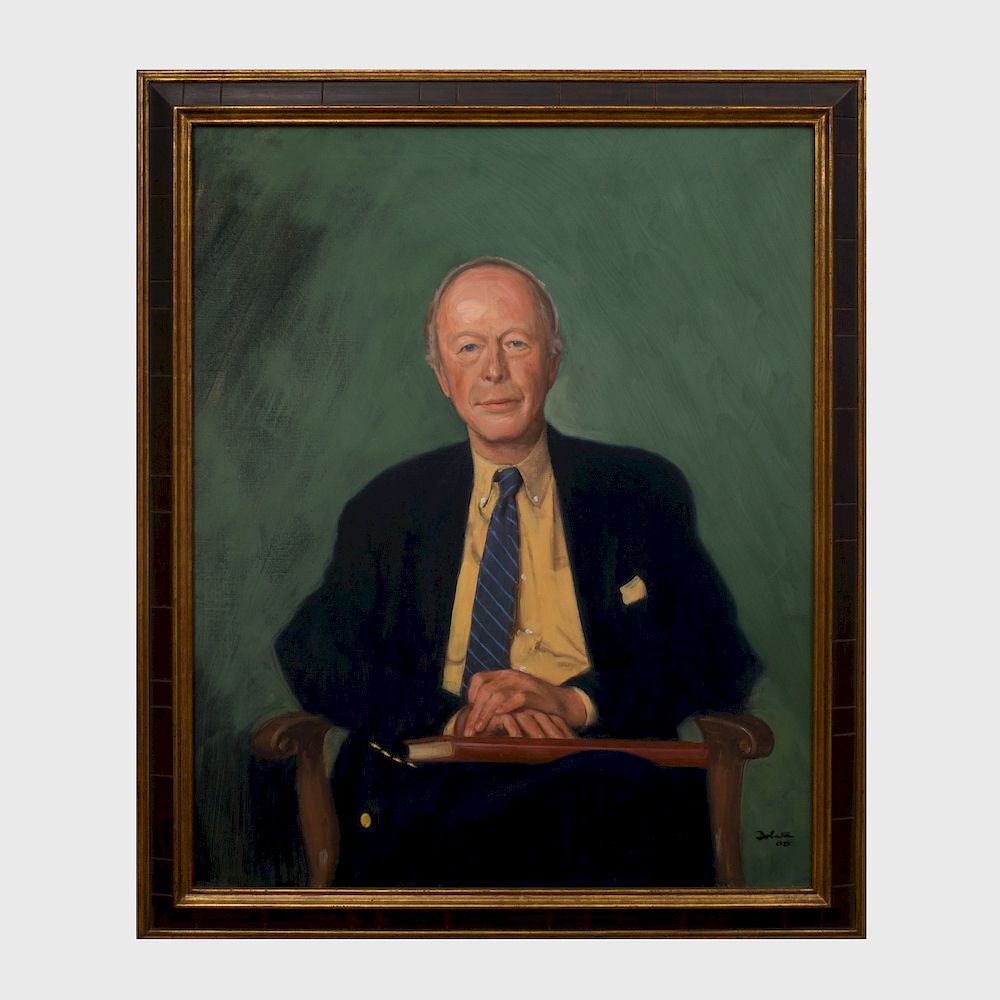 Appraisal: Byron Dobell - Portrait of William Kelly Simpson Oil on