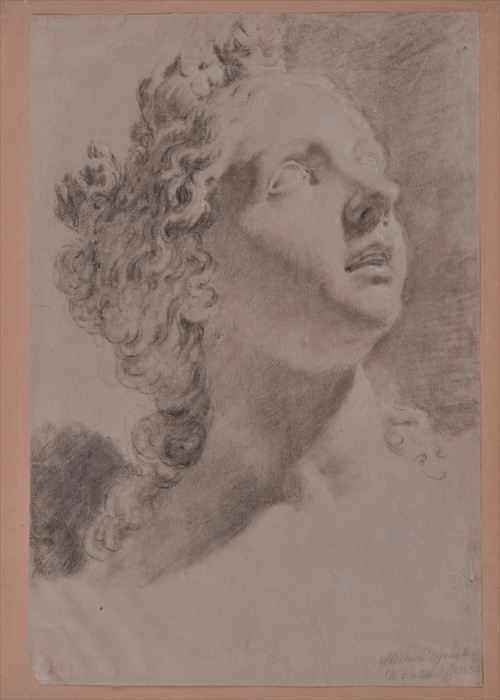 Appraisal: ATTRIBUTED TO JACOPO GUARANA STUDY AFTER THE ANTIQUE Charcoal heightened