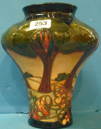 Appraisal: Moorcroft Mushroom shaped Vase decorated in a Landscape design height