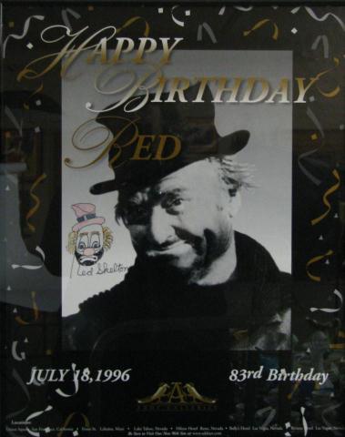 Appraisal: Red Skelton rd Birthday Autograph Poster commemorating Skelton's birthday July