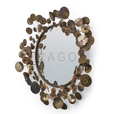 Appraisal: C JERE ARTISAN HOUSE Raindrops wall hanging mirror Los Angeles