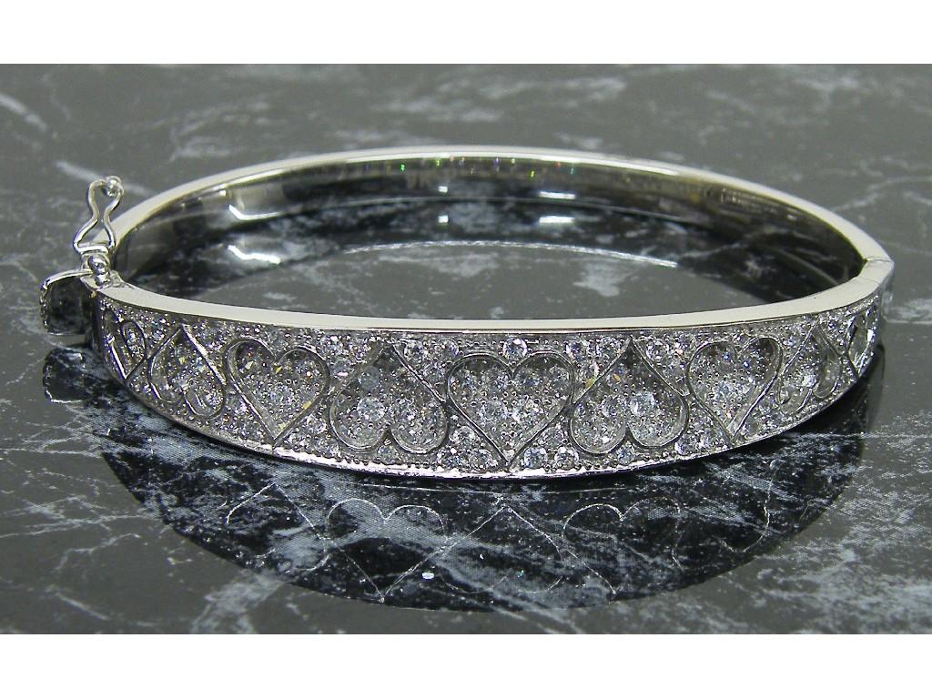 Appraisal: ct white gold cz bangle gm