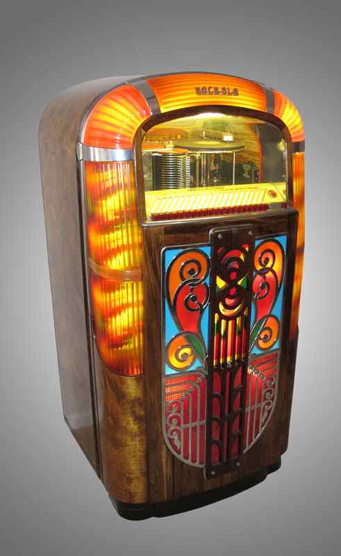 Appraisal: MODEL ROCK-OLA JUKEBOX Circa - plays selection rpm records rotating