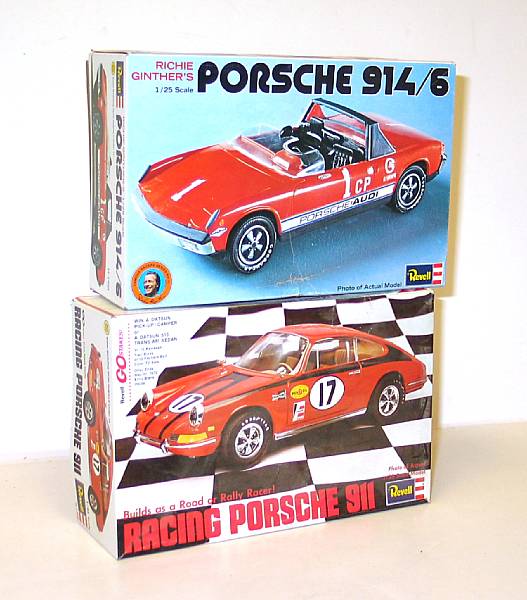 Appraisal: Porsche plastic models Lot of boxed Porsche plastic models including