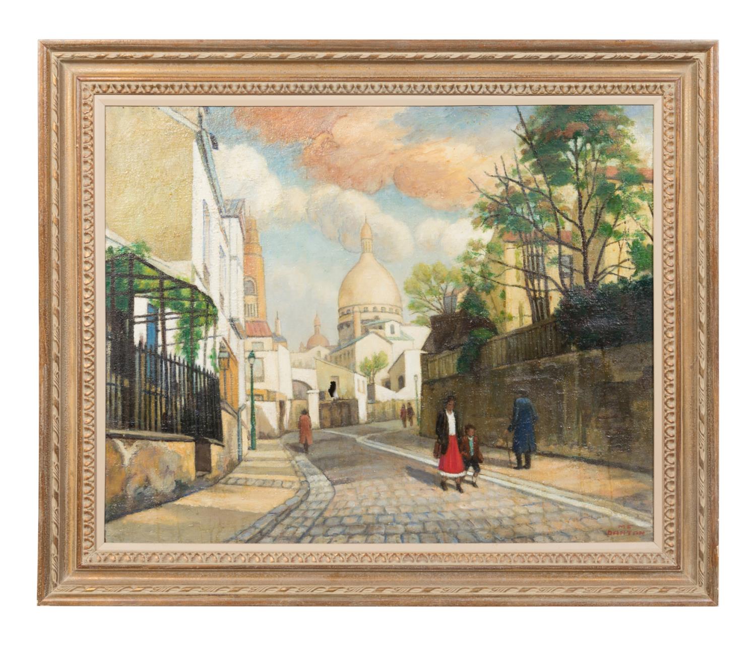 Appraisal: ATTRIB M DANTAN MONTMARTRE SCENE O C Attributed to Maurice-Etienne